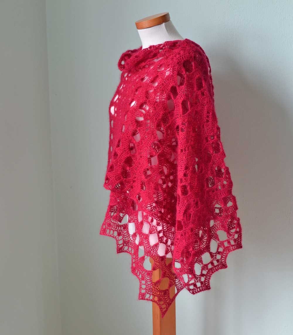 ELEKTRA, Crochet shawl pattern, PDF