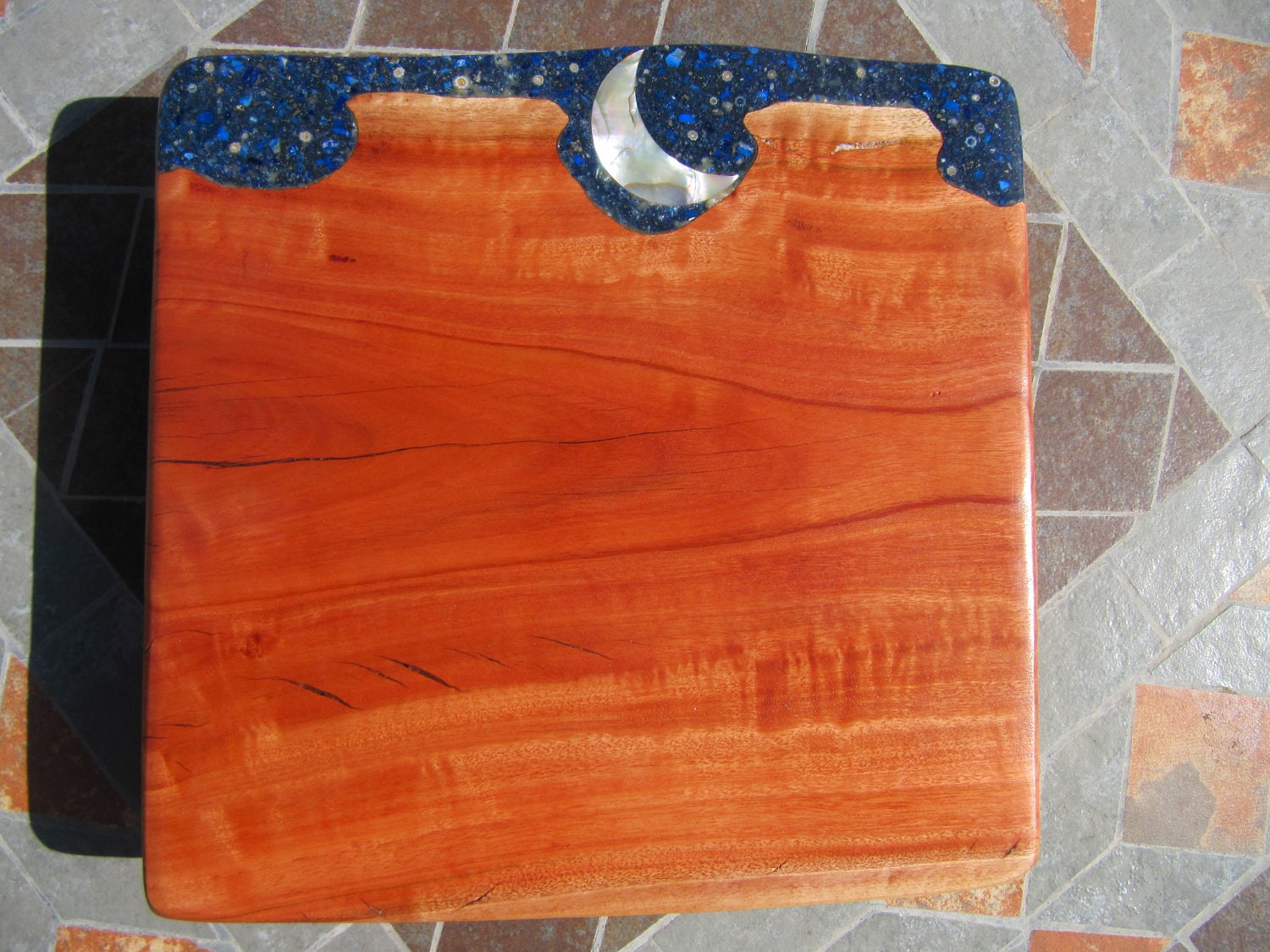 Moon and Stars series. Canyonland platter with Abalone, shell, lapis and sodalite