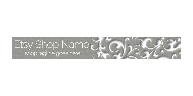 Etsy Banners -  Ornamental P4  - Website Header Banner