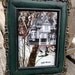 Winter Birdhouse, 3.5 x 5 Original Victorian Collage Art Framed