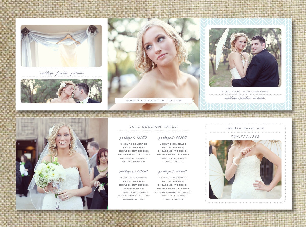 Modern Photography Template - Digital Trifold Price List
