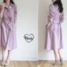 r e s e r v e d lilac trench coat . 1970 trench dress . pale gray lining .small.medium
