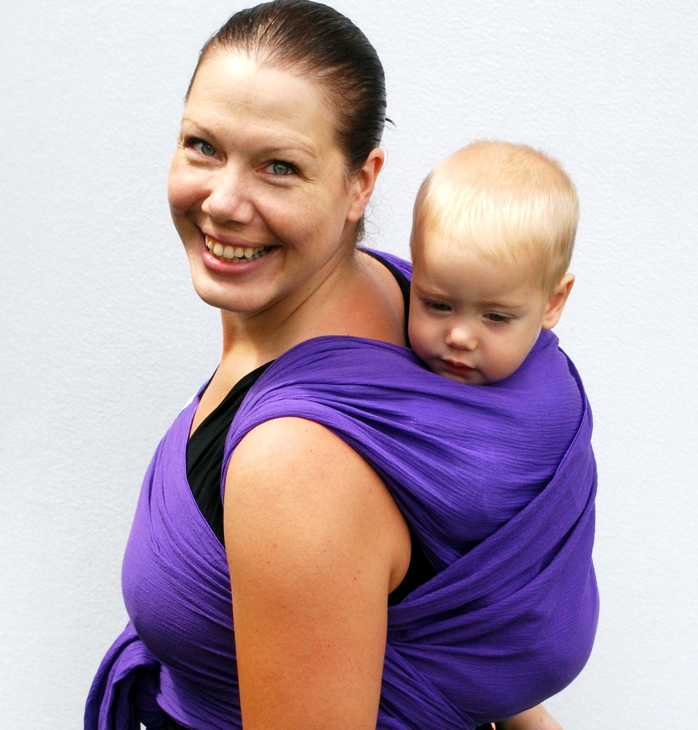 Baby Wrap Carrier Woven Wrap Cotton Gauze Petal Pink BabyEtte - Non-Stretchy - Ready to Ship