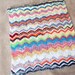 ON SALE knit baby blanket, newborn photo prop, chevron baby blanket, small knitted baby blanket