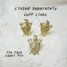 Lion Rampant - Gold Armor Shield Cuff Links - Medieval Knight - Scotland - Coat of Arms - Royal Crest - Renaissance Armour