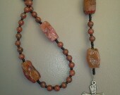 Handmade Rosary Catholic Rosary in Red Agate and Carnelian, SRAJD