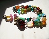 Pair 2 beaded bracelets, Valentine Surprise