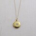 Gold Locket Necklace Starburst Necklace Rhinestone Locket Round Locket Vintage Locket Brass Locket Necklace Keepsake Holiday - Starlight