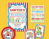 Custom Circus Birthday Party  Printable Kit