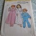 Vintage Simplicity Sewing Pattern 6687 Child's Robe, Nightgown and Pajamas..size 2..breast 21..dated 1975
