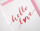 Hello Love Letterpress Card