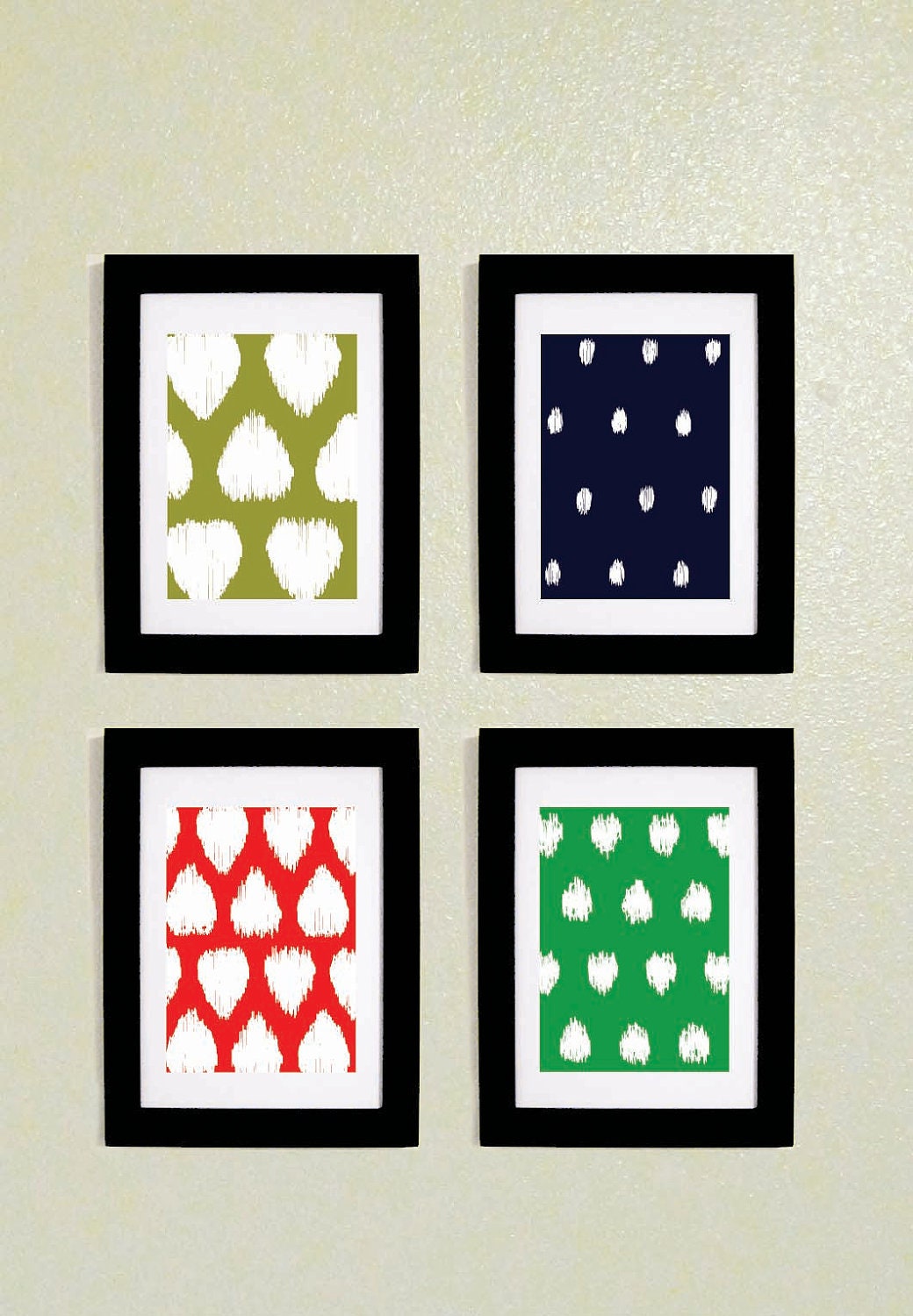PRINTABLE pdf Set of 4 Ikat Wall Decor Prints Il_170x135