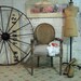Painted Cottage Chic Shabby French Arm Chair CHR354