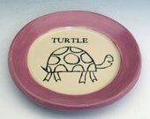 Small Pottery Plate with a Turtle