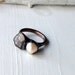 Druzy Pearl Copper Ring Pink Grey Raw Gem Stone Crystal Artisan Handmade