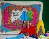 Vintage 1960s Barbie Double Doll Case, Clothing and Accessories