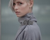 NEW  light GRAY Oversized boyfriend  french terry sweatshirt