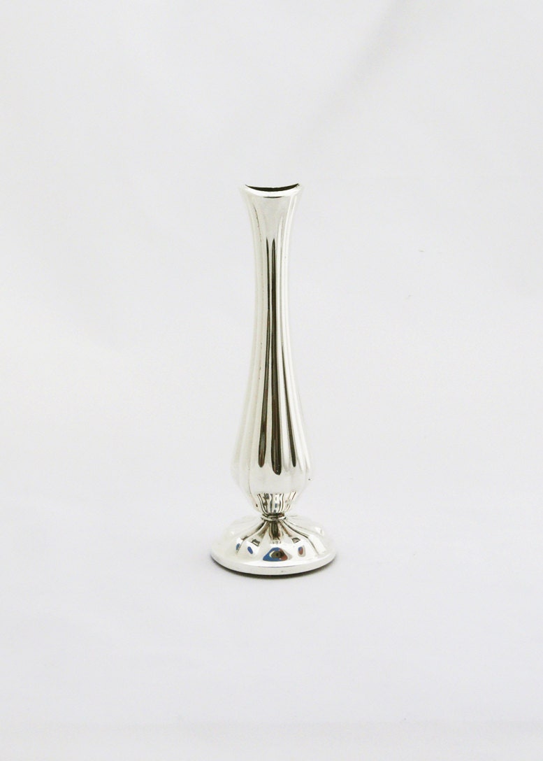 German Art Nouveau Silver Bud Vase