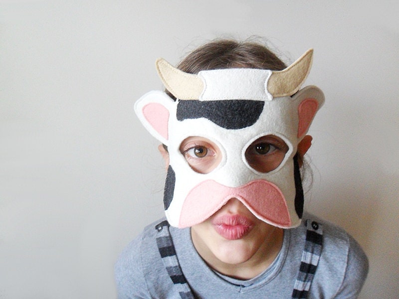 Kids Cow Mask Carnival, Nativity Costume Children Pretend Play, Dress up Toy, Boys, Girls, Toddlers