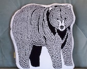 great grizzly bear . papercut plush . black
