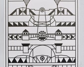 Bridge City - Silk screen print