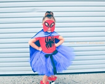 Spiderman inspired Tutu Costume include tutu and shirt