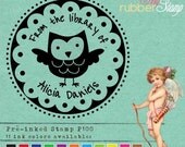 Self inking stamp for Owl Lover. Personalized Teacher Stamp, Return Address, Ex Libris, Children Stamp, Name Stamp (P100)