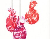 Tootsie Pops - UnStill Life ORIGINAL Colored Pencil Drawing - Candy Food Art Realism Surrealism
