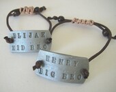 Big Little or Middle Brother Dog Tag ID Bracelet B157