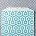 Aqua Blue Honeycomb Goody Bags / Favor Bags / Treat Bags (20) - 5 x 7.5 inches