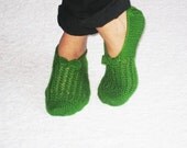 Grass Green Chic Slippers for Cold Days - aykelila