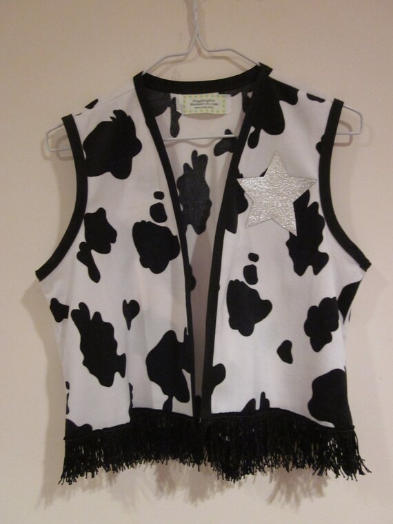 Black and White cowboy/cowgirl vest or Woody by Snugglebugaboo