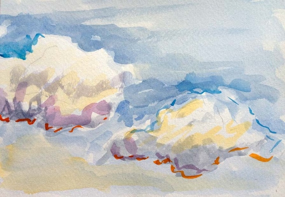 cloud study watercolor