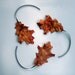 Three Fall Fabric Oak Leaves Bookmarks Decor