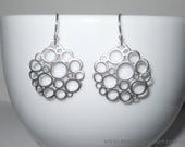 Bubble Dangle Earrings in Silver