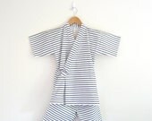 Boy's KIMONO Suits for Summer JINBEI sailor marine stripes white blue navy blue 7y-9y ready to ship