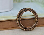 vintage find - TOPAZ - vintage 60s Warner topaz rhinestones brooch pin