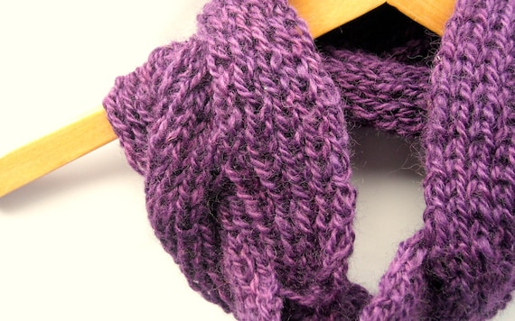 FREE SHIPPING Royal Purple Braided Cable Cowl
