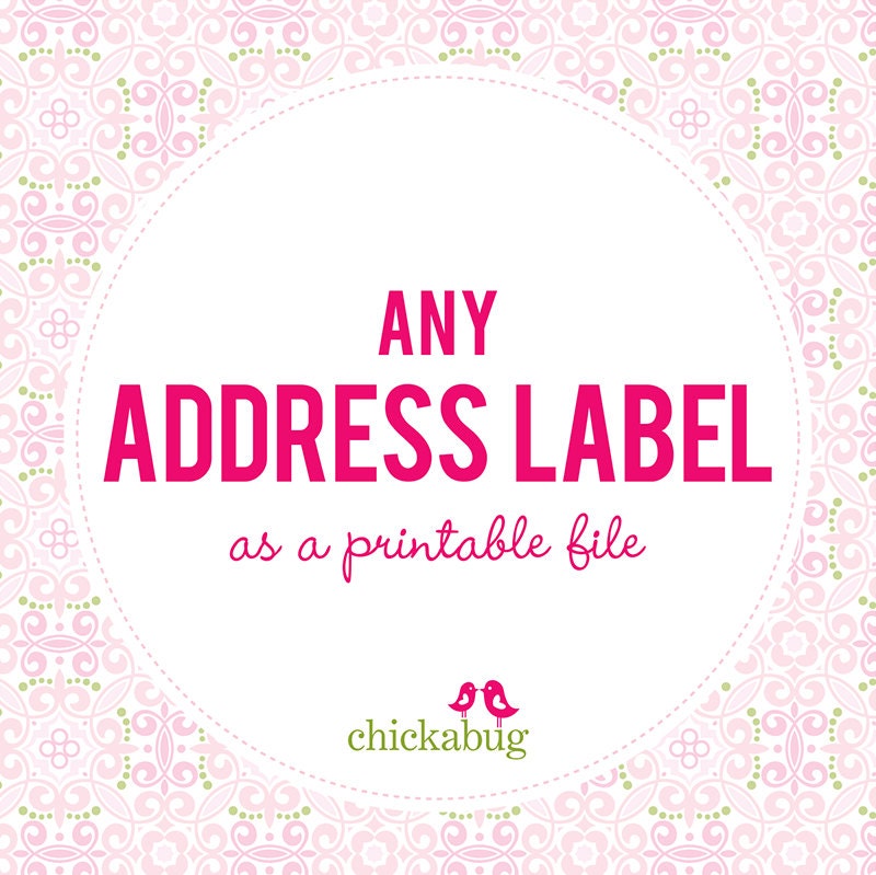 Any address label as a DIY printable file