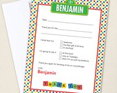 Sesame Street party - Set of 15 thank you cards - Printable file also available