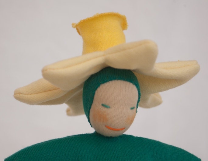 Waldorf Flower Doll - Miss Narcissus Daffodil - Ready to Ship