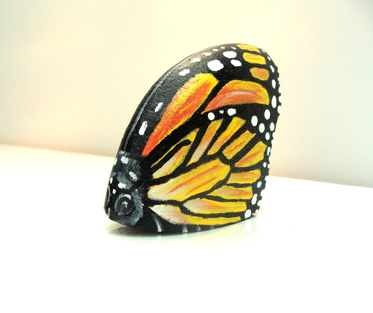 Monarch Butterfly, Hand Painted Rocks,  Originals  by Shelli Bowler