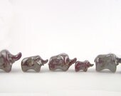 Miniature Elephants - Mama and Baby pair