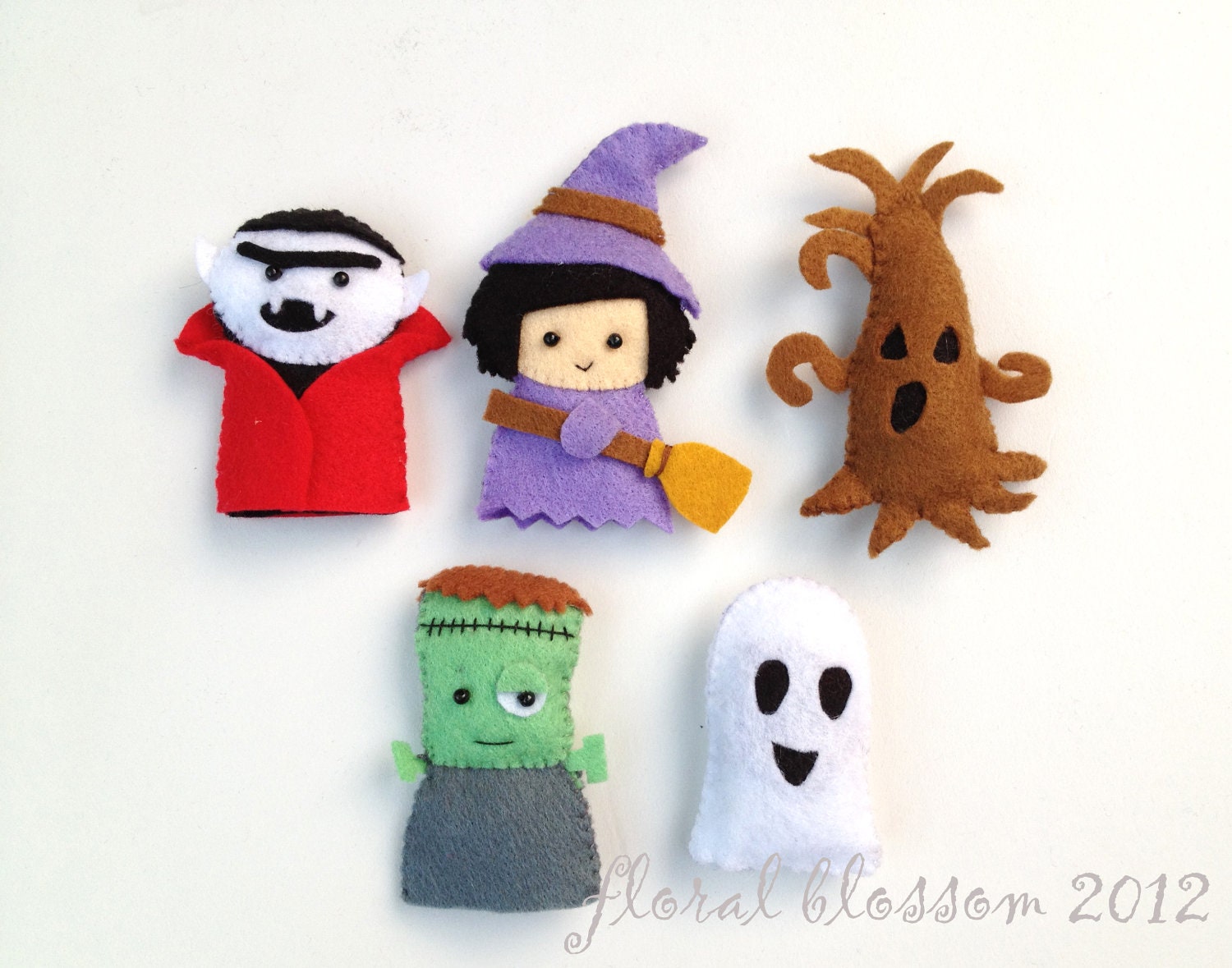 PDF Pattern: Halloween Friends 02 Felt Finger Puppets