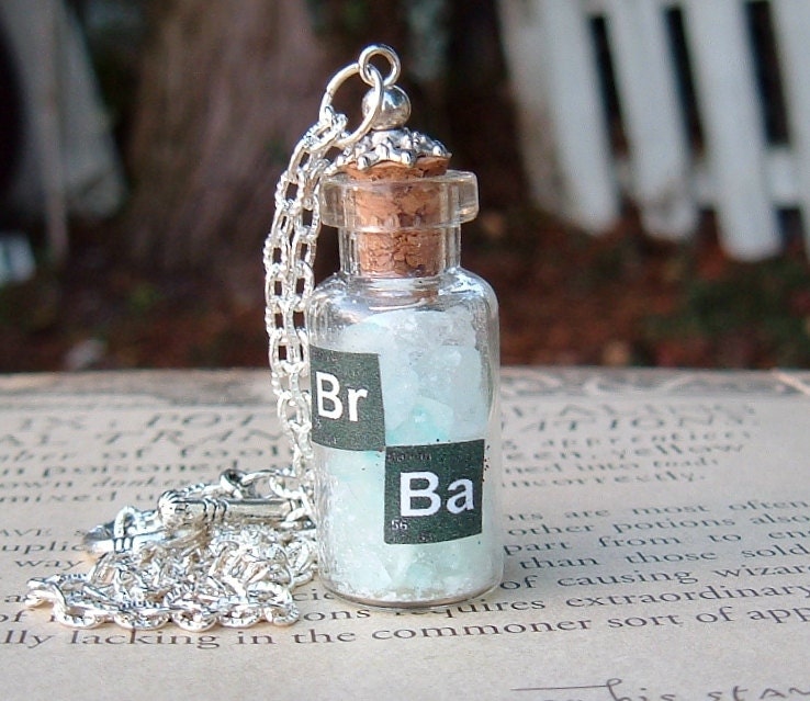 Breaking Bad Heisenberg Special Blue Crystal Cook Glass Vial Pendant (Etsy Original)