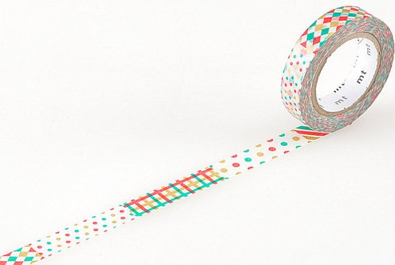 MT 2012 Christmas Japanese Washi Masking Tape - Patterns