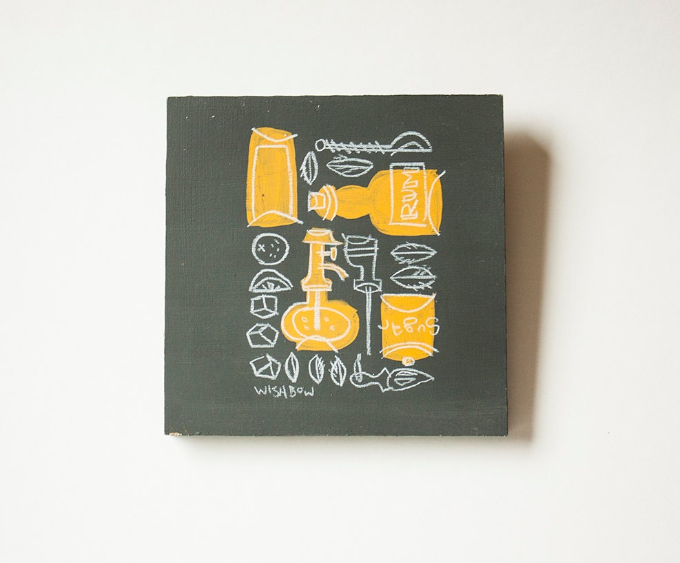How to Mojito - mini original painting on board