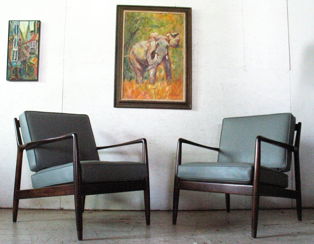 Vintage Abstract Elephant Painting - Signed oil on canvas  1960s 70s  mid century modern painting abstract art