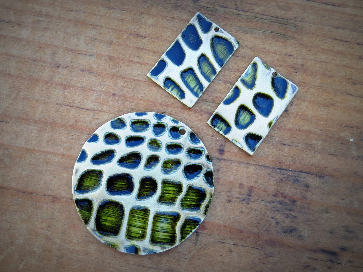 Vintaj Natural Brass altered pendants and charms