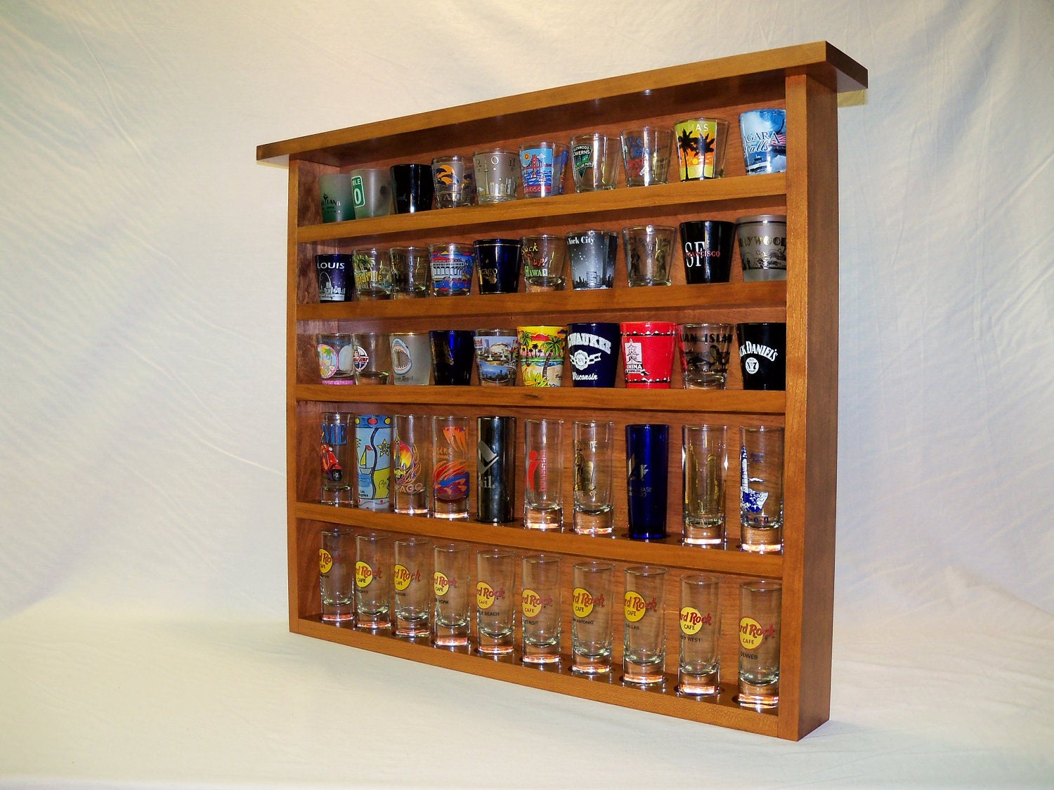 Cherry 50 Shot Glass Display Case with Cherry by CanUDiggIt